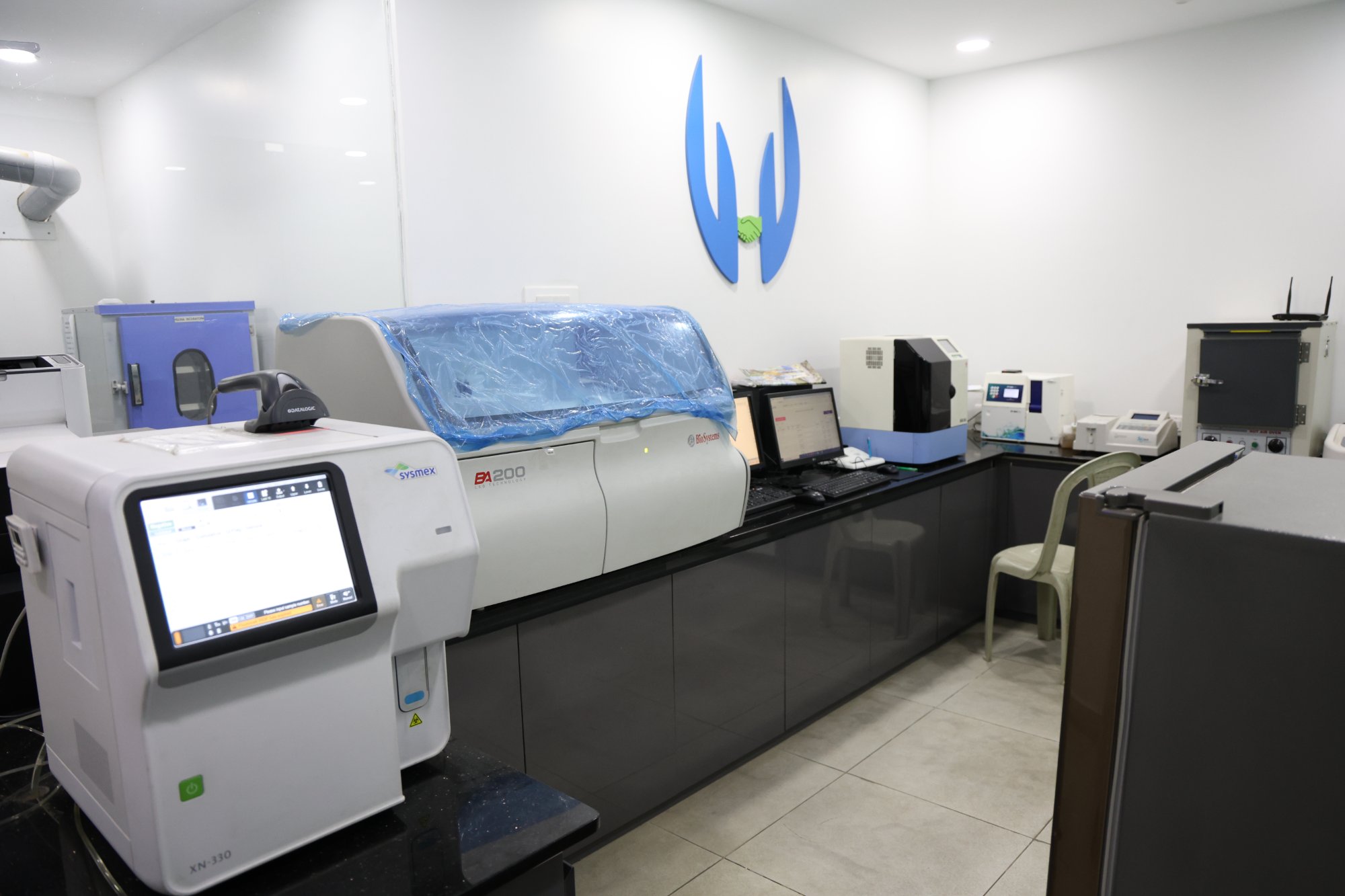 Advanced Sysmex BA-200 biochemistry analyser and diagnostic equipment at Unittas Hospital laboratory